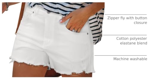 Image of CHICZONE Womens Mid-High Waisted Stretchy Denim Jean Shorts