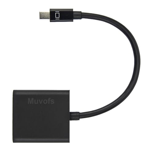 Image of Mini DP to VGA Adapter, Mini Display Port Male Thunderbolt Compatible to VGA Female Converter, Black MFMDPMVGF