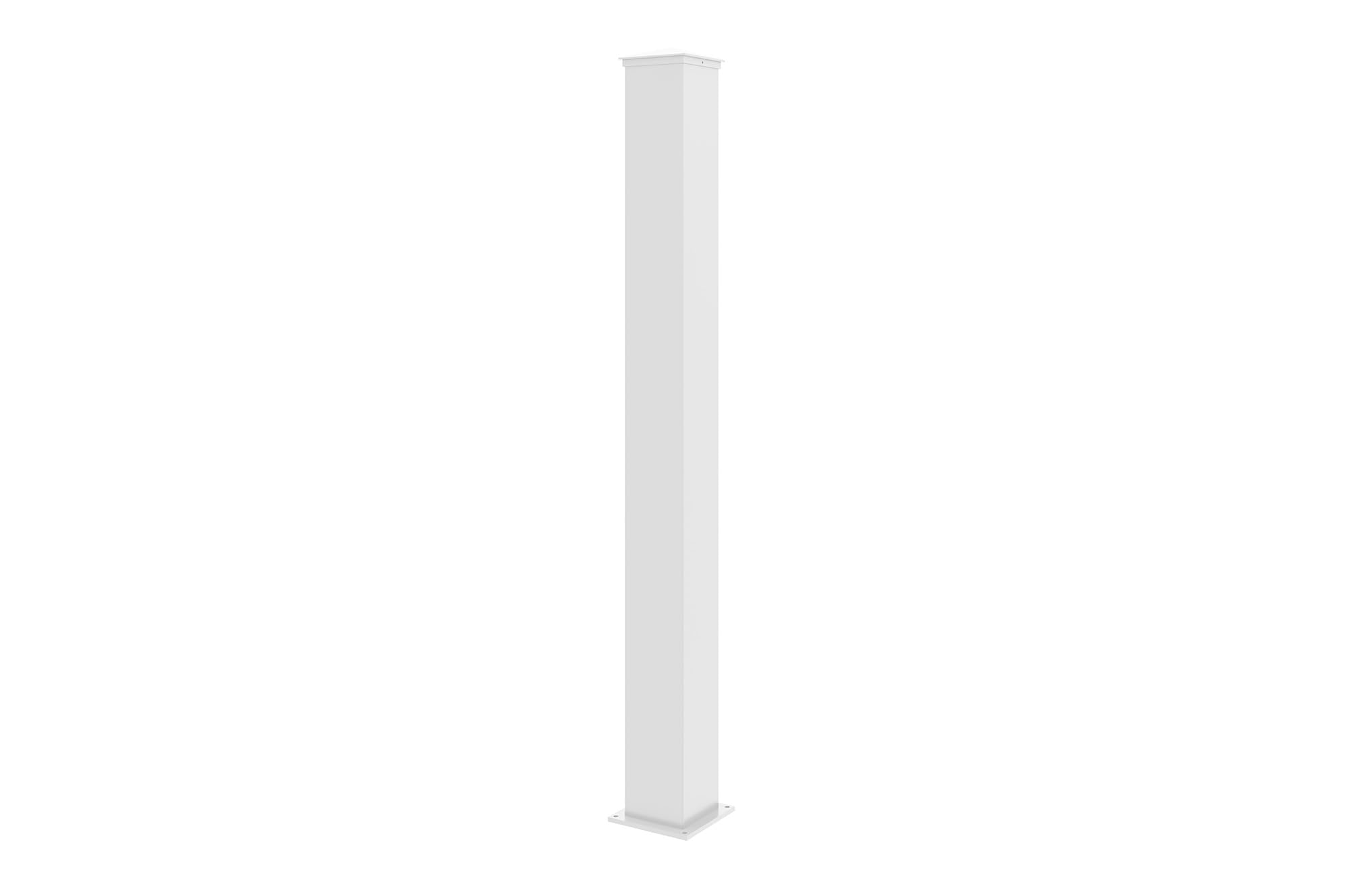 Casanoov Portail battant 3,5m VOGEL H.120cm alu blanc + 2 poteaux 15x15cm H.166cm BLANC