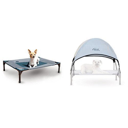 Las mejores camas para perros con dosel para dormir con estilo 2 K&H Pet Products Original - Cama elevada para perros con dosel para cuna