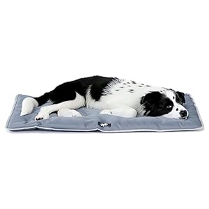 Ferplast Hundematte & Katzenmatte Mittel - Waschbares Hundebett - Hundekissen - Wasserdicht & Kratzfest - Matte für Hundehütten und Auto, Hundekorb - Jolly - 83 x 50 cm, M, GRAU