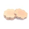 QueenVibes 40 Pieces Breast Covers Nipple Cover Pasties, Disposable Nipple Covers, Bra Pad, Self-Adhesive No Show Bra For Women (Standard 6 cm, Beige)