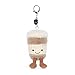 Jellycat Amuseables Coffee-To-Go Bag Charm, 4.5 inches - Food and Drink Plush Keychain - Great Gift Idea