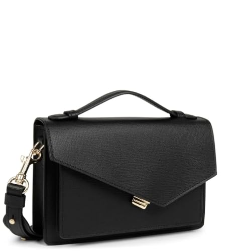 LANCASTER Sac Zoé 480-011 en cuir noir véritable d'exception