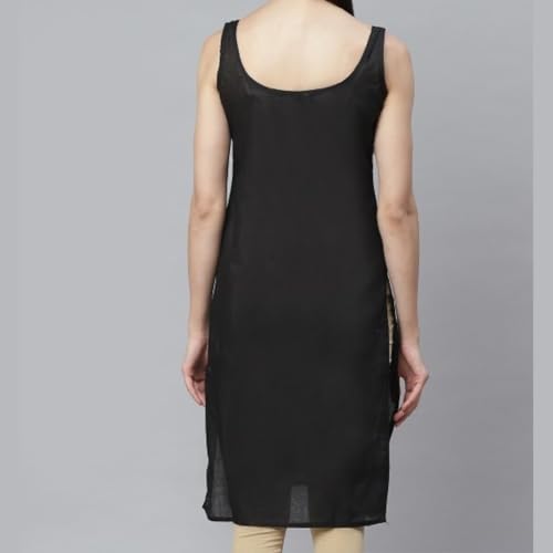 Image of Women's Sleeveless Cotton Inner Slip Dress Round Neck Soft Comfortable Fit Full Length Camisole Innerwear Summer top Undergarment for Girls