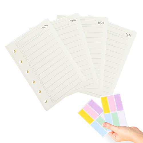 Recambio de planificador A7 de papel grueso de 100g para escritura fluida sin traspasar