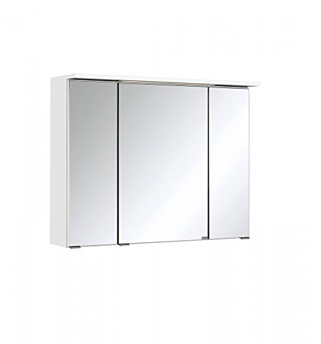 Held Möbel 3D-Spiegelschrank, Holzwerkstoff, weiß, 20 x 80 x 68 cm