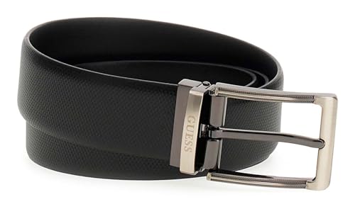 Ceinture en cuir GUESS Black H35 W95 accessoire mode homme pantalon