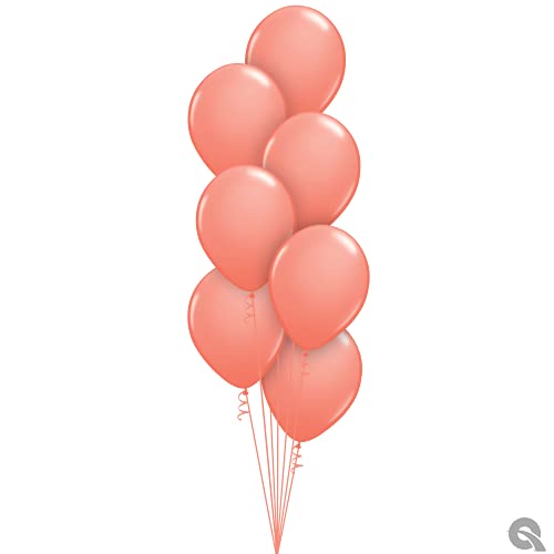 Image of Qualatex 24284 Coral Latex Balloons, 11 inch, Coral, Pack of 100