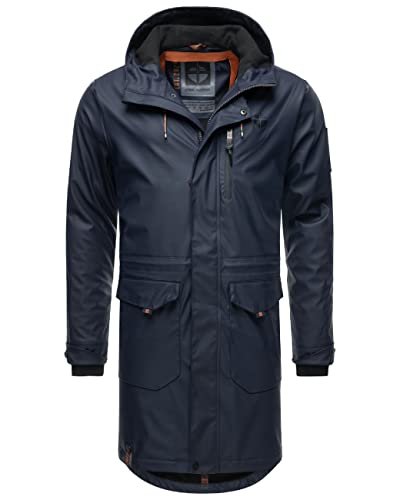 STONE HARBOUR warmer Regenponcho gefütterter Regenmantel wasserdicht mit innenliegendem Tragegurt und geschweißten Nähten Verdaan Navy Gr. XXL