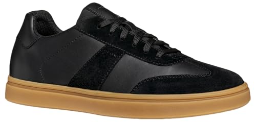 Geox U Baltmoore baskets homme en cuir noir taille 39 aux finitions soignées
