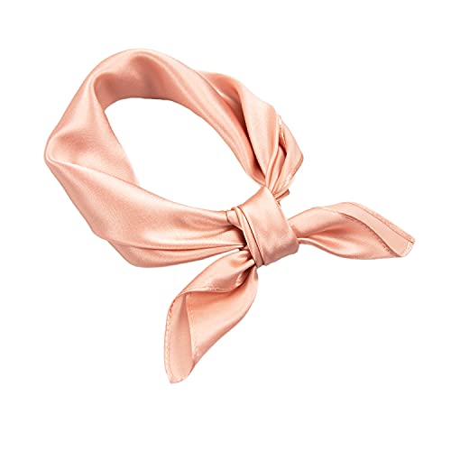 RIIQIICHY 21-inch Mulberry Silk Scarf – Light Pink