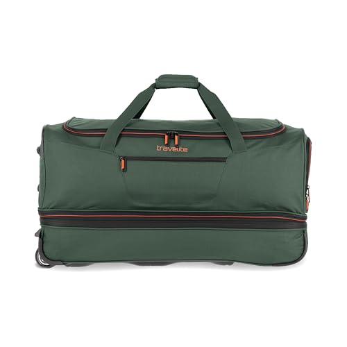Travelite Trolley Reisetasche mit Rollen groß, erweiterbares Volumen, Basics, Weichgepäck Rolltasche mit Dehnfalte, 70 cm, 98-119 Liter