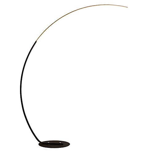 QZZZ Lampadaire Arc Moderne, Lampadaire sur Pied LED Dimmable avec Télécommande, Facile à Monter sans Scintillement Soin des YeuxLampe de Lecture pour Salon, Chambre, Bureau,Noir