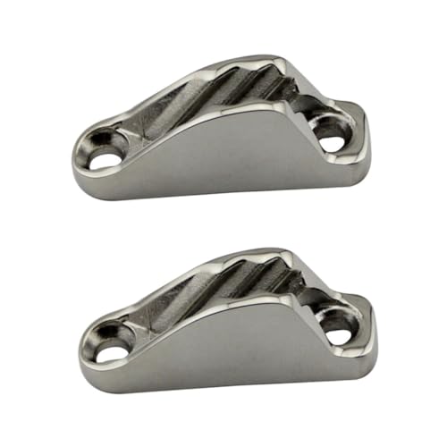 balacoo 2pcs Stainless Steel Wire Puller Heavy Duty Marine Cleat Rope Cam for Sailboat