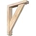 Ekena Millwork BKT0402X16X20TRA03SDF Traditional Arts and Crafts Smooth Bracket w/Offset Brace, Douglas Fir