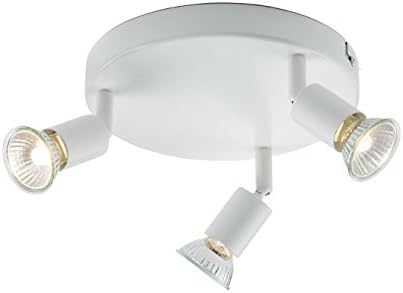 Knightsbridge 230V GU10 Twin Bar Spotlight-Brushed Chrome