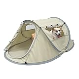 猫用 折りたたみ ポータブル テント, 全天候対応 ペットシェルター, ポップアップ防水テント 犬と猫用 芝生 庭 バルコニー 旅行 キャンプ 室内 ピクニック 屋外