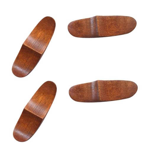 BEBEMOKO 4pcs Chopstick Rest Tableware Rest Stand Chopsticks Stand Rack Chopstick Pillow Tableware Holder Rack for Chopstick Japanese Chopsticks Holder Spoon Wooden Chopsticks Holder Brown