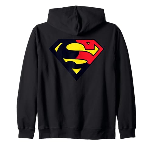 Superman Shield 1993 Felpa con cappuccio rosso nero
