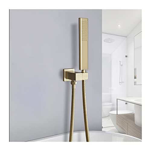 Douchette en laiton or brossé haute pression pour une salle de bain moderne et élégante
