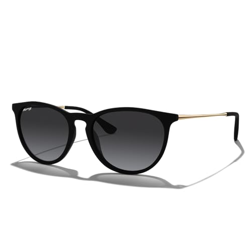 MERRY'S Vintage Polarized Sunglasses for Women Men Retro Round Mirrored Lens Sun glasses UV400