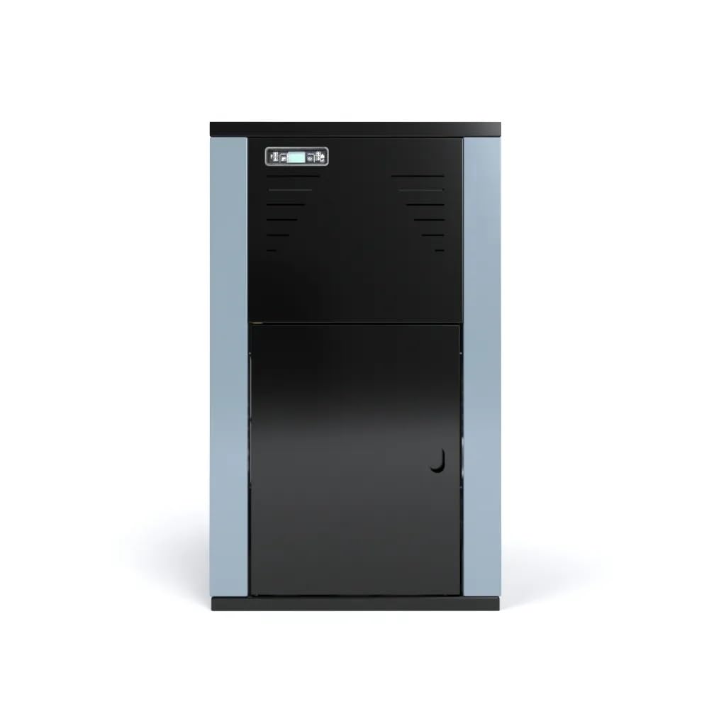 STUFE A PELLET ITALIA Vulkano 30 KW WiFi - Caldaia a Pellet Idro in Classe 5 per Impianto di Riscaldamento Efficienza 93% Scalda 300-500m² Autonomia 25H Programmabile 5 Potenze Garanzia 24 Mesi Nero
