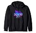 Aesthetic Retrowave Synthwave Vaporwave Sunrise Palm Trees Zip Hoodie