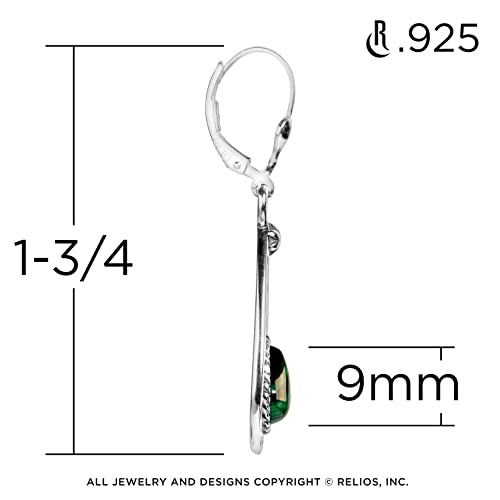 American West Jewelry Sterling Silver Women's Drop & Dangle Earrings Choice of Gemstone Color4