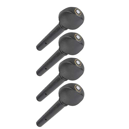 Bnineteenteam 4 Pcs Violin Pegs,Violin Strings Shaft Tuning Pegs Accessories Ebony Solid Wood for 1/2 1/4 1/8 Violin(for 1/4 Violin) - Thumbnail 7