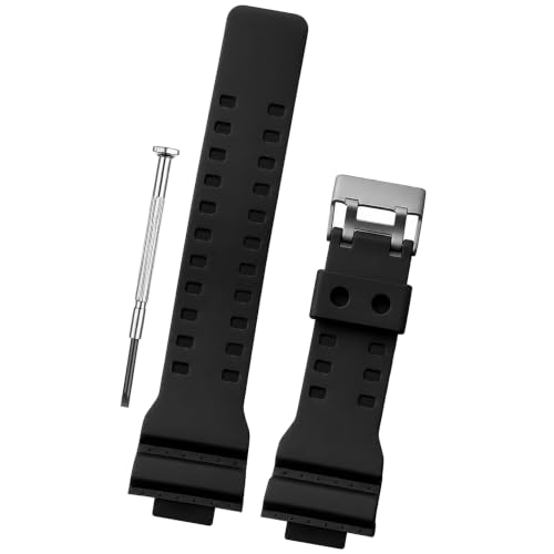 Image of DBLACK ''CDS3'' 16MM Resin Watch Strap / / Best Replacement, Compatible Strap with CASI0 Gshock GD-120, GA-100, GA-110, GA-100C & Other Model Watches