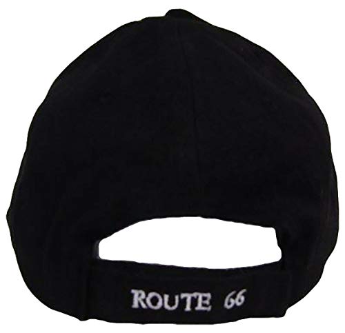 Gorra negra estilo béisbol US Route RTE 66 miniatura 5