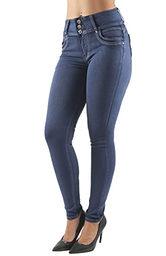 Women's Juniors/Plus Size Colombian Design Butt Lift Mid Waist Skinny Jeans2