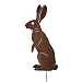 Elegant Garden Design Upright Bunny Garden Pick, Rusty Patina