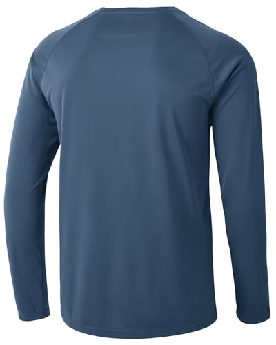 TBMPOY Mens Sun Protection Hiking Shirts Long Sleeve Water UPF 50+ SPF UV Shirts Lightweight Fishing Hiking Swimming