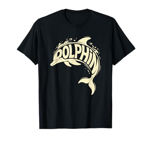Typography Art Dolphin Dolphins Camiseta