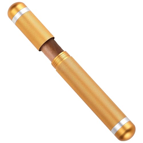 NEEDONE Cigar Tube, Airtight Smell Proof Portable Aluminum Alloy Single Cigar Holder Case for Travel