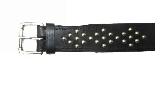 Heim 3886608 Halsband mit Zierbeschlag, 35 mm breit, 60 cm lang, schwarz