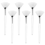 6 PCS Face Mask Brush Soft Facial Fan Brush & Acid Applicator for Peel, Sleeping & Mud Mask, Makeup - Cosmetic Applying Tools