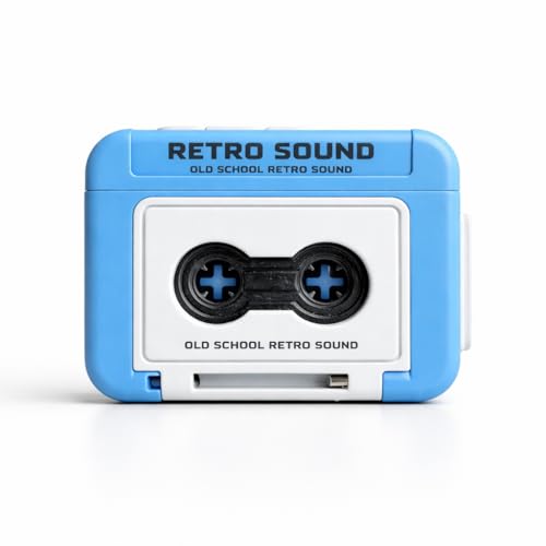 Image of SMARTNET Retro Recording Key Chain (Blue) Voice Recorder | Record Voice, Play Recording & Songs | Portable Mini Sound Recorder with Playback Toy | Voice Message Gadget for Gifts Memories & Fun