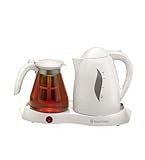 Russell Hobbs RHTT8W 1-2/3-Liter Electric Kettle with Glass Carafe and Tea Tray
