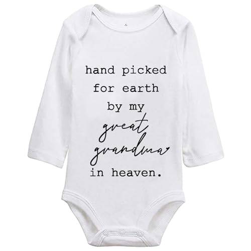 Image of listery Hand Picked For Earth By My Great Grandpa Bodysuit New Boys Baby Girls By My Great Grandpa Newborn