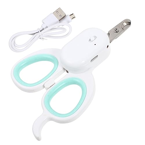 CORHAD 1Pc USB Rechargeable LED Pet Nail Clipper Professional Dog Cat Nail Trimming Tool with Light for Safe and Precise Grooming for All Pets with Long Nails