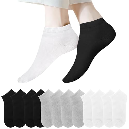 Lakpoau Chaussettes Homme Femme Lot de 12 Paires - Coton Socquettes Invisibles Respirant Chaussettes de Sport Coton Socquettes Respirant Chaussette 39 42 -...
