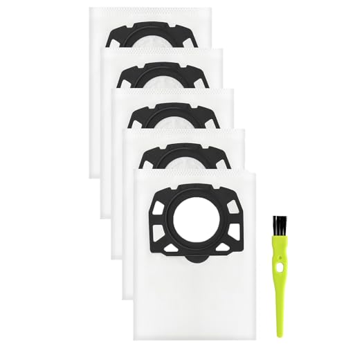 5 sacs de rechange pour Karcher,Compatible avec aspirateur Karcher KFI 357 KWD1、KWD2、KWD3、WD2 Plus、WD3、SE 4001、SE 4002、WD 3.200-WD 3.800 M、2.863-314.0(5 sacs filtrants+1 brosses) 5 sacs de rechange pour Karcher,Compatible avec aspirateur Karcher KFI 357 KWD1、KWD2、KWD3、WD2 Plus、WD3、SE 4001、SE 4002、WD 3.200-WD 3.800 M、2.863-314.0(5 sacs filtrants+1 brosses)