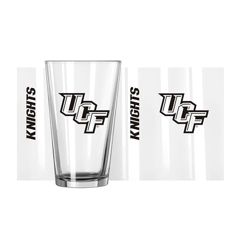 Image of Logo Brands NCAA 16 oz Pint Glass - Durable Glass With Bold Team Color- Chip-Resistant Rim Drinkware For Fans, Tailgates, Home Bars & Everyday Use
