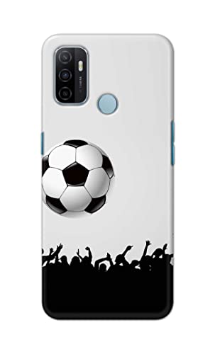 Image of Printed Hard Back Cover Case for Oppo A53 4G | Oppo A53S 4G | Oppo A32 | Oppo A33 2020 Back Cover (Football Icon) -1302