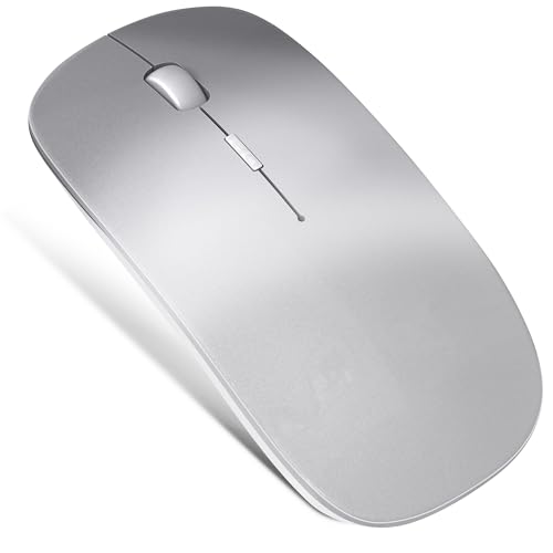 Azmall Ratón inalámbrico, Ratón Recargable con Clic silencioso, ratón de Juego inalámbrico...