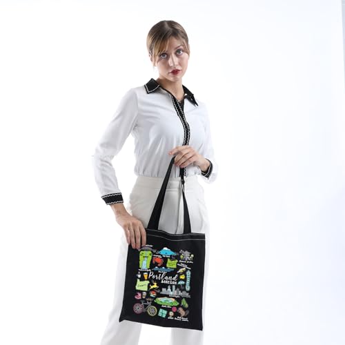 Image of MNIGIU Portland Tote Bag - Travel Gift, Oregon State Gifts, Portland Souvenir