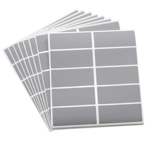 Pine & Linen 300pcs Scratch Off Stickers, Rectangle Gray 1inch*2.36inch Self-Adhesive Labels, DIY Stickers for Lottery Reward Programs/Wedding Games Fundraisers Promotions